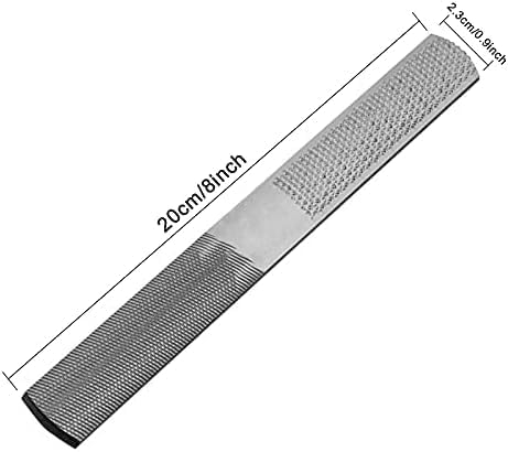 DONSTRAW 2P Wood Rasp File 4 Way Premium Grade High Carbon Hand File and Round Rasp, Half Round Flat & Needle Files Wood Rasp Set for Sharping Wood and Metal Tools