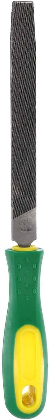 HARFINGTON Tip Thin Cut File 6" Double Cut Teeth High Carbon Steel Hand Rasp File with Plastic Handle for Metal Wood Deburring Removing