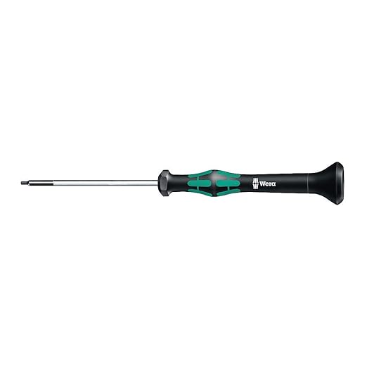 Wera 05118078002 Kraftform Micro 2054 Hexagon Electronics Precision Screwdriver, 5/64" Head, 60mm Blade Length