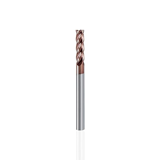 NZ 4 Flute 1/8" Square End Mill with TiSiN Coating, Milling Cutter HRC55 for Machining Hardened Steel, Stainless Steel, Titanium Alloy, Alloy Steel, Cast Iron