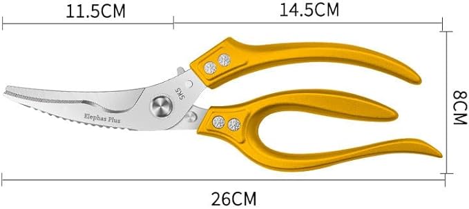 Professional Kitchen Scissors, Professional 10-Inch Heavy-Duty Kitchen Shears ??Ultra-Sharp Stainless Steel Scissors for Cutting Meat, Poultry, Fish, Herbs & Vegetables (Gold)