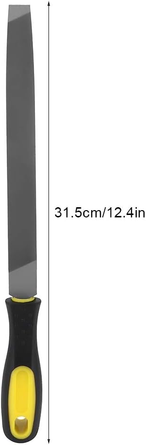 Eboxer 8in Flat Mill File, with Ergonomic Handle, Smooth Blade, T12 Carbon Steel Metal File Sharpening for Drills and All, Shears, Lawn Mower Blade and so on