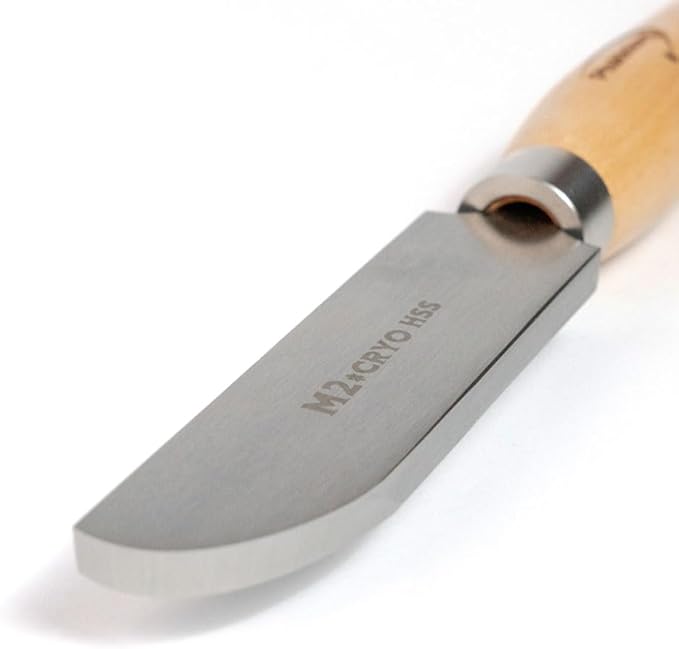 professional 1.5 Inch Shear Scraper with M2 HSS Cryogenic Treated Blade, HRC63-65, and Ergonomic Beechwood Handle - Wood Lathe Tools(38mm)…