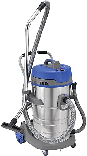 Global Industrial Commercial HEPA Wet Dry Vacuum with On-Board Storage and Tool Kit, Stainless Steel, 21 Gallon Capacity, 120 CFM, 1400W, 120V, 8'L Power Cord