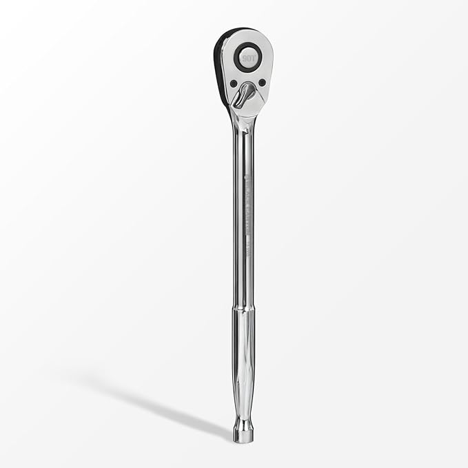 NORTHSKY 1/2" Drive Ratchet, 90-Tooth Gear, 4째 Swing Arc, 10-1/2" Length, Polished Finish, Alloy Steel, Reverse Switch, Offers efficiency in Tightening or Loosening Fasteners in Confined Spaces