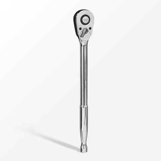 NORTHSKY 1/2" Drive Ratchet, 90-Tooth Gear, 4째 Swing Arc, 10-1/2" Length, Polished Finish, Alloy Steel, Reverse Switch, Offers efficiency in Tightening or Loosening Fasteners in Confined Spaces