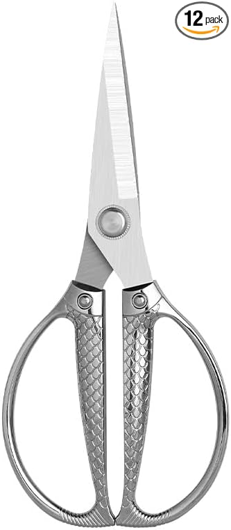 Silver Kitchen Scissors -Heavy Duty & All Purpose shears, Stainless Steel, Ideal for office & Home Use, Industrial Grade