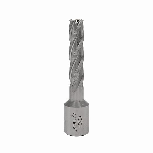 EST HSS M2AL Annular Cutter 2" DOC with 3/4" Weldon Shank for Magnetic Drill Press (D7/16" X 2")