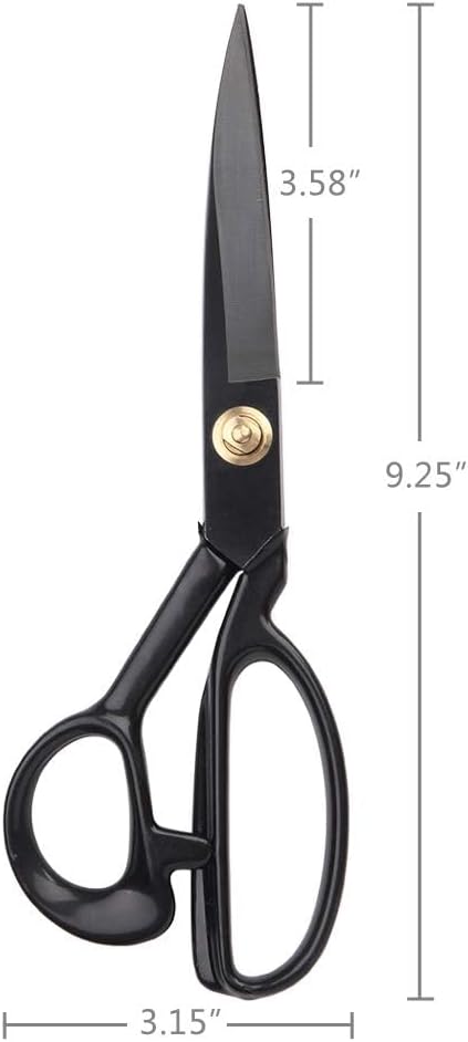 Professional Fabric Scissors, 9 inch Tailor Scissor Heavy Duty - Multi-Purpose Sewing Scissors for Leather Cutting Industrial Sharp Shears Home Office Arts Dressmakers