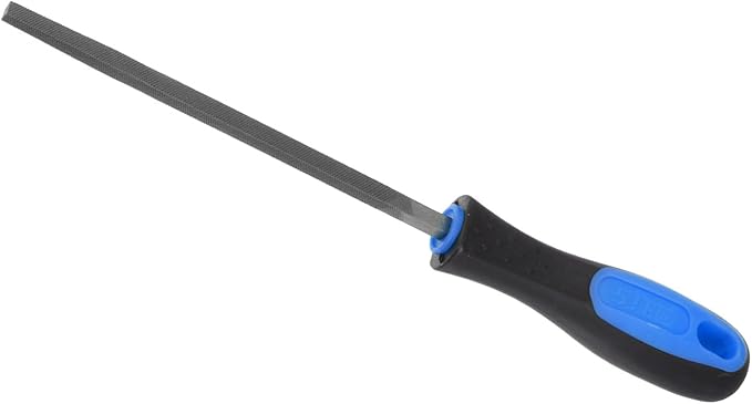Square File, | 6 Inch File Length |, High Carbon Steel Double Cut File Hand Rasp with Anti-Slip Grip Handle - (Applications: for Shaping Metal Wood Plastic), 1-Piece