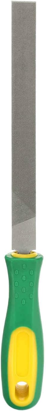 HARFINGTON Flat Thin Cut File 8" Double Cut Teeth High Carbon Steel Hand Rasp File with Plastic Handle for Metal Wood Deburring Removing