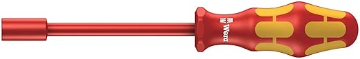 Wera 5104901001 Kraftform Plus 190 i VDE Insulated 5/16" Professional Nutdriver, 5" Shaft Length