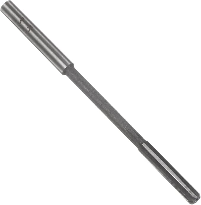 uxcell Chucking Reamer 3.5mm, H7 HSS Lathe Machine Reamer 6 Straight Flutes, Round Shank Milling Cutting Tool, Metric Reaming Drill Bit for Stainless Steel Metal Hole