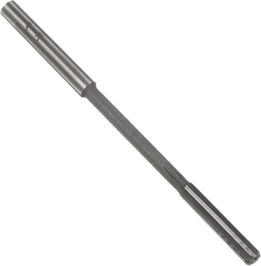 uxcell Chucking Reamer 3.5mm, H7 HSS Lathe Machine Reamer 6 Straight Flutes, Round Shank Milling Cutting Tool, Metric Reaming Drill Bit for Stainless Steel Metal Hole