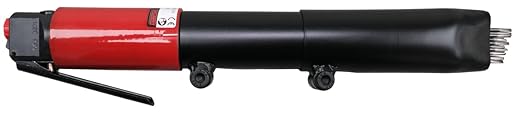 CS Unitec | 121.2099 | 2B Needle Scaler. Heavy-Duty, All-Steel Construction, Inline Grip, 19 Needles, Air-Powered, 3000 Blow per Minute, 5.75 Lbs - Made in England