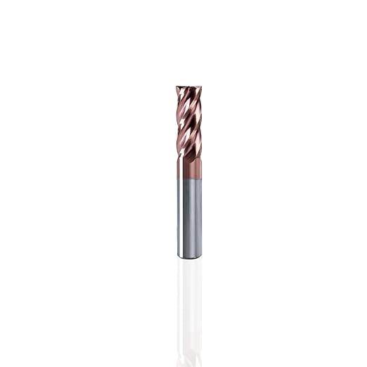 NZ 4 Flute 3/8" Square End Mill with TiSiN Coating, Milling Cutter HRC55 for Machining Hardened Steel, Stainless Steel, Titanium Alloy, Alloy Steel, Cast Iron