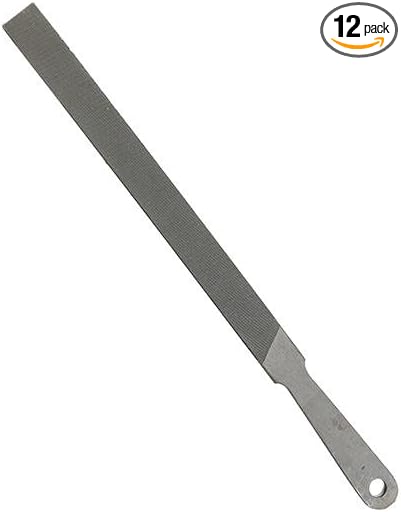 Champion Mercer 8" Rotary Mower Files With Handle (12 Pack), High Carbon Steel, For Sharpening Lawn Mower Blades, Garden Tools, and Woodworking Tools