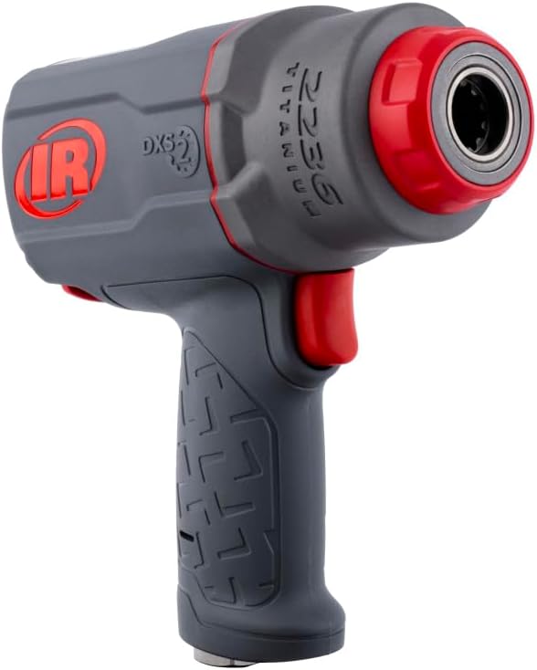 Ingersoll Rand 2236QTIMAX-2 DXS2 1/2" Air Impact Wrench, 2" Extended Anvil, Quiet, 1500 ft-lb Torque, Titanium Hammercase, Friction Ring Retainer, Pistol, Interchangeable Anvil, Multi-functional Tool