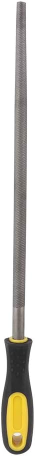 Bastard Cut Mill File, 12in Round Metal Files, Round Mill Steel File Rasp with Plastic Handle, Round Files, T12 Carbon Steel Rat Tail File for Wood, Metal, Plastic (Fine-Tooth)