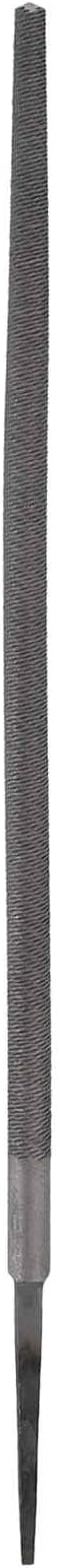 HARFINGTON 10" Round Medium Cut File Double Cut Teeth Medium Metal File High Carbon Steel T12 without Handle for Metal Wood Finishing Roughing, Grey