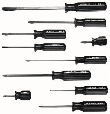 Wright Tool 9476 Screwdriver Set with Pouch (10-Piece)