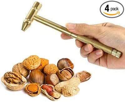 6 in 1 Micro Mini Multifunction Copper Craft Hammer & Screwdriver Hand Tools Ideal for Watchmaker Jewelers and Walnut eaters