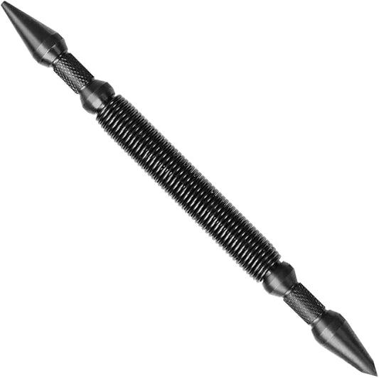 1-Piece Nail Setter Dual Head Nail Set Pin Punch & Center Punch, Dual Head Center Punch, Spring Loaded Center Hole Punch, Hand Tool for Metal or Wood, Nail Tool Features 1/16-in, 3/16-in