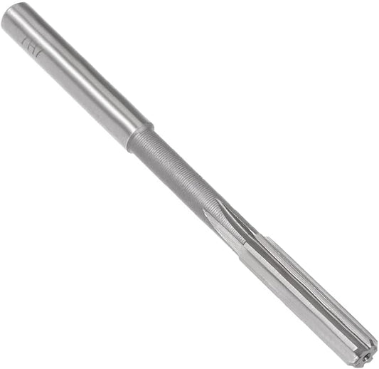 uxcell Chucking Reamer 7mm, H7 HSS Lathe Machine Reamer 6 Straight Flutes, Round Shank Milling Cutting Tool, Metric Reaming Drill Bit for Stainless Steel Metal Hole