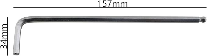 2PCS 3/16'' Internal Hexagonal Ball End Hex Key Allen Wrench L Shaped Long Arm Repairing Tool