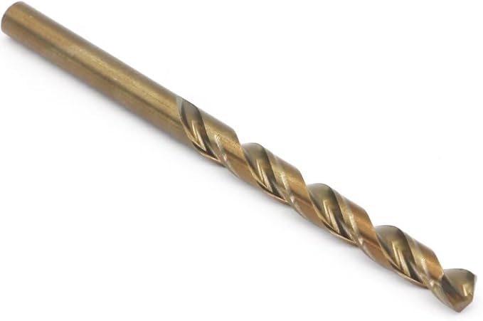 Metric Cobalt Drill Bits 6.5mm 10PCS, M35 high Speed Steel, high Hardness Straight Shank Drill, Mechanical or Hand Drill for Drilling, Suitable for Stainless Steel, Iron, Copper and Aluminum.