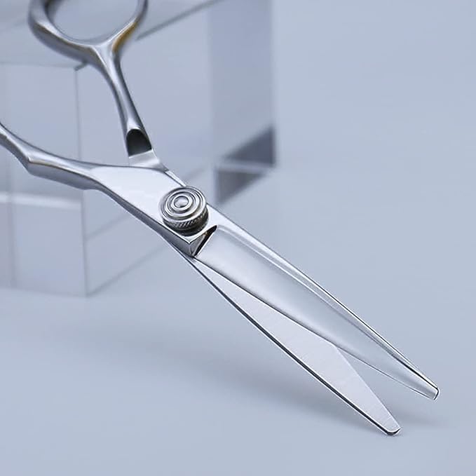 AOLANDUO Left-Handed 5.5-Inch Precision Hair Shears for Barbers & Stylists ??VG10 Steel, CNC Pivot, Ergonomic Offset Handle ??Designed Exclusively for Lefties
