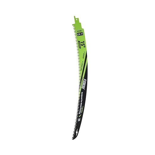15" Japanese Teeth Reciprocating Saw Blades Wood Pruning - FACHLICH Curved Edge 6TPI for Tree Trimming, Wood Cutting, Cr-V Sabre Blades Better Wear Resistance