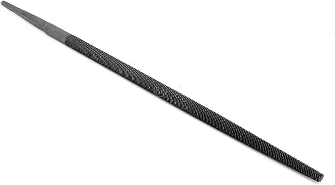 Benchmark Abrasives 8" Round Hand File Without Handle, American Pattern Metal files, Hardened Steel Deburr Tool for Shaping Metal, Plastic, Aluminum, Stone Carving, Metalworking, Woodworking (8")