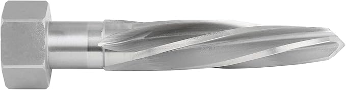 Accusize Industrial Tools H.S.S. Aligning Reamer - 1-1/16'' Diameter, 5'' Flute, 7'' OAL, Hex Shank, Spiral Flute, 0523-6055
