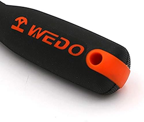 WEDO Slotted Screwdriver, Die-forged of S2 Steel, Magnetic Screwdriver, Ergonomic Comfortable Non-Slip Handle,5 * 300mm