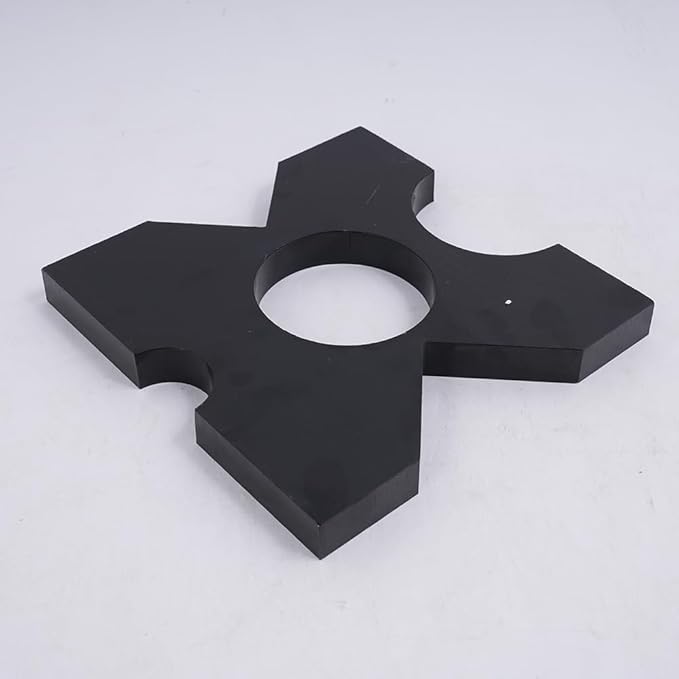 Arbor Press Plate, 20 Ton and 32 Ton Shop Metal Press Plates with 4 Notch, 1 inch/25mm Thickness, H Frame Thickened Hydraulic Shop Press Plate 1" x 9.75" x 9.75" (1 Pair)