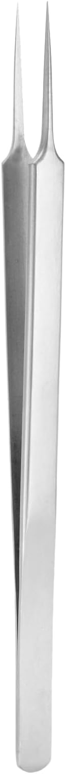 HARFINGTON Stainless Steel Precision Tweezers 6.3 Inch Long Handle Pointed Tip Tweezers Multi Purpose for Craft Industrial Work Laboratory Use, Silver