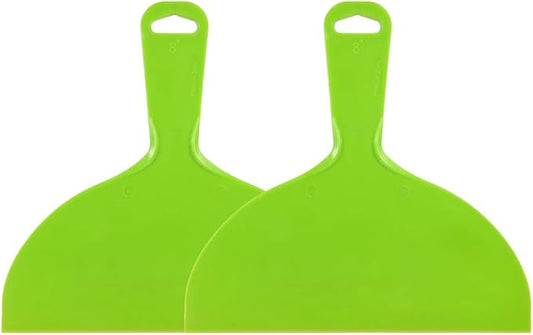 uxcell Putty Scraper 8" Plastic Flexible Putty Knives Disposable Spreader for Taping Drywall Wall Painting Green 2pcs