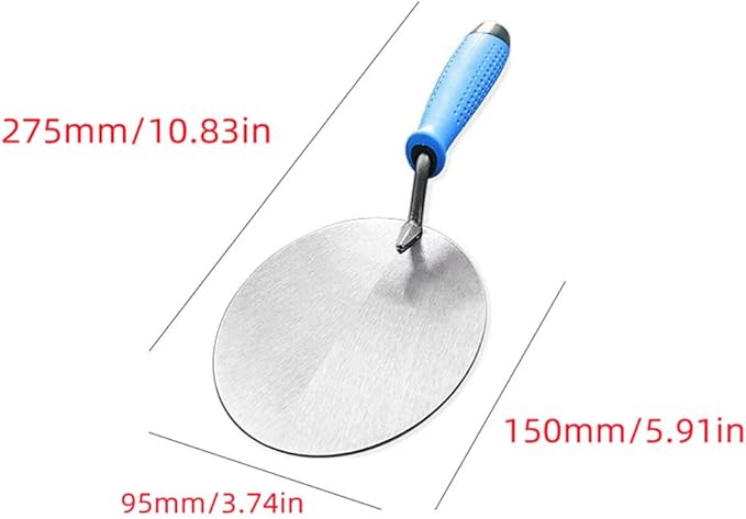 2 Pcs Masonry Hand Tool Set, 6''& 8''Building Trowel Arc Edging Wall Cement Tool, Margin Trowel for Bricklaying