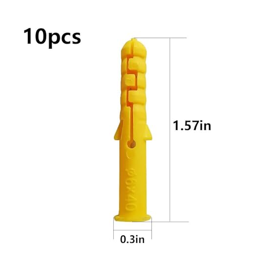(274 pcs) Plastic Drywall Wall Anchors Kit with Screws竊?Concrete Screw kit Wall Anchor Set Suitable for Brick and Cement Walls