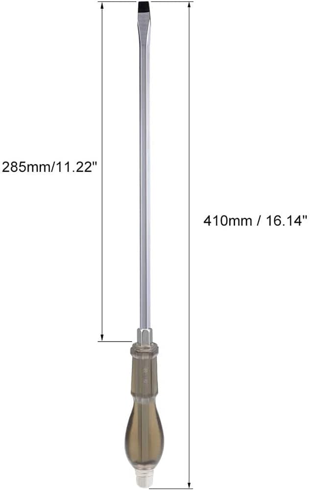 Utoolmart 2Pcs Slotted Impact Screwdriver 12 Inch Keystone Demolition Driver Magnetic Nut Driver for Added High-Torque, Tight Spaces, Precise Tightening Bolts and Nuts