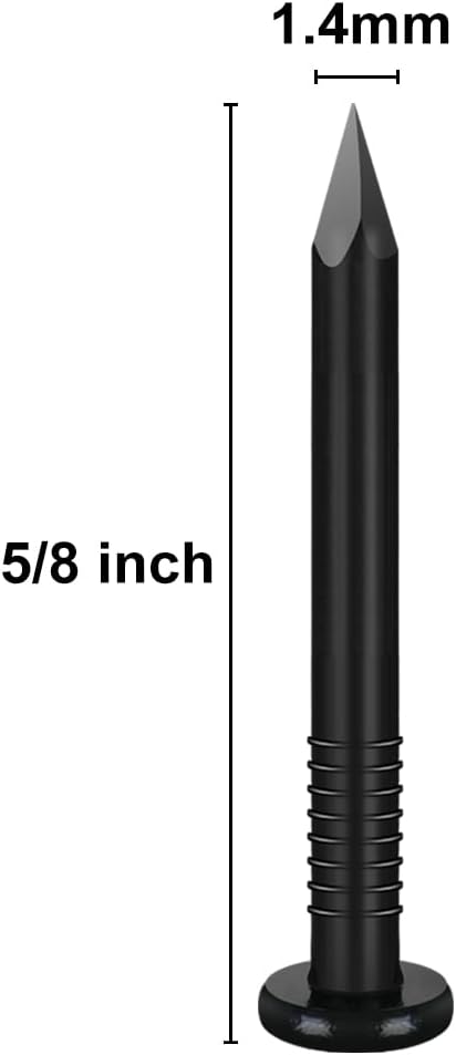 5/8 inch Hardware Nails, (4600pcs) 3 lbs Black Nails, Nails for Hanging Pictures, Small Nails, Wall Nails, Wood Nails