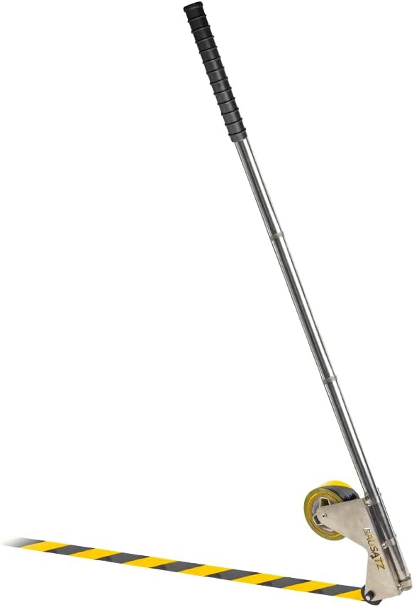 BAUSATZ Floor Tape Marking Machine Manual Lane Marking Applicator with Rubber Roller Manual Floor Tape Applicator,Used for Floor Marking, Decoration Protection and Laying