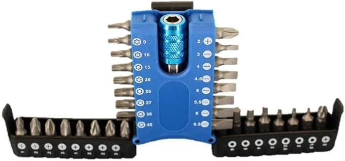 33 pc Impact Ready Security Screwdriver Bit Set Kit with One Quick Release Chuck