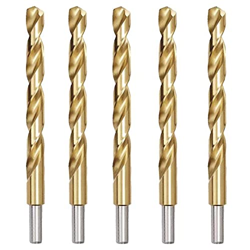 10PCS, 29/64", Titanium Coated Twist Drill Bits