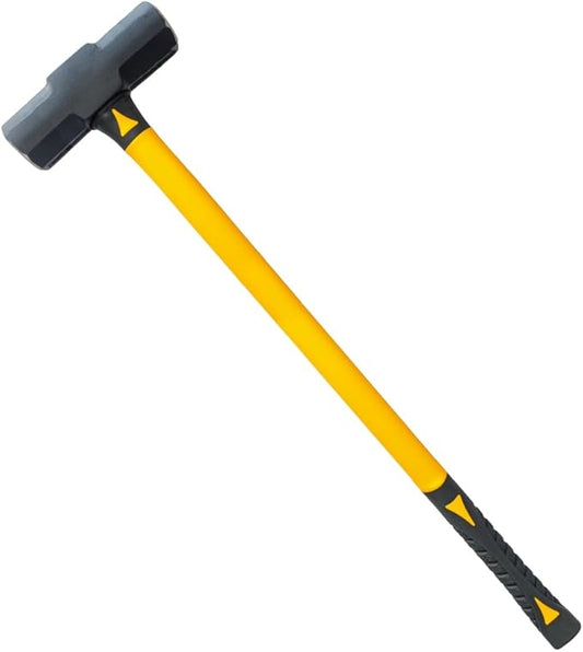 Sledge Hammer 14 LB with 33 Inch Fiberglass Handle Length Powder Coated with Polished face Heavy Duty Metalworking Tools for Automotive, Industrial, and Construction E-2257