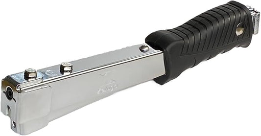 Zeluga 16-425 Heavy Duty Steel Construction Hammer Tacker, Anti-Jam Magazine and Ergo Grip Handle, Fits Staples 1/4'' - 5/16'' - 3/8'' (A11, T50 and 140 Staples), Black