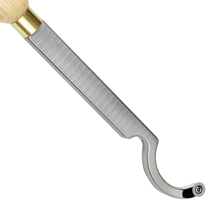 Swan Neck Hollowing Tool Carbide Tipped Wood Turning Tools Bended Lathe Chisel Tool Bar with 12mm Round Carbide Insert for Wood Hobbyist or DIY or Carpenter
