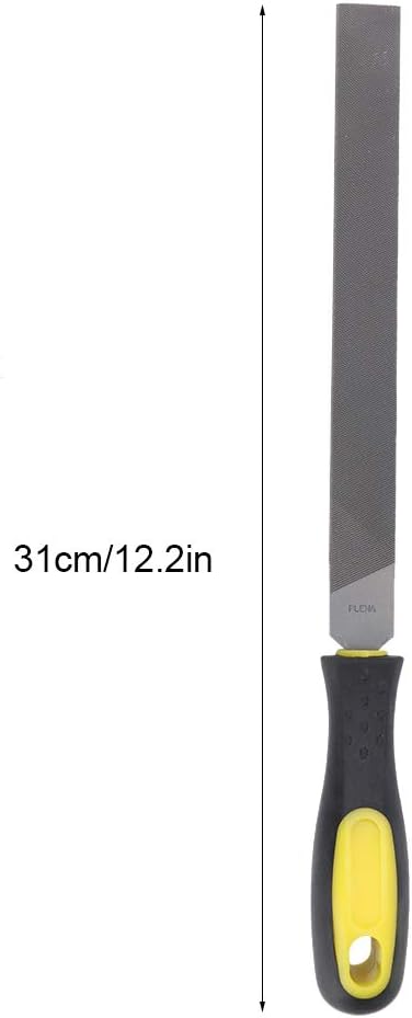 Atyhao 8in Large Flat File, Hand File Tool Sharpening Tool Steel File Grinding Blade with Handle for Sharpening Knife Axe Hatchet Metal(fine-Tooth)