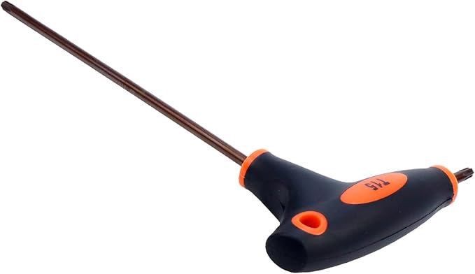 Antrader T15 Torx Screwdriver,Anti Tamper Proof Torx Key,S2 Steel T-Handle Dual End Wrench-1Pcs